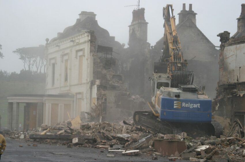 Seaforth Hotel Arbroath demolition.
