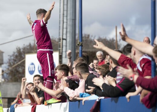 Bobby Linn's favourite moment with the Arbroath fans was caught on camera.