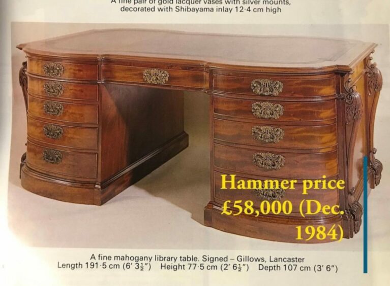 Table sold in 1984.
