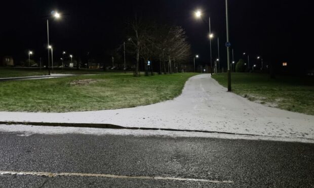 A light dusting of snow in Kirkton, Dundee, on Thursday morning.