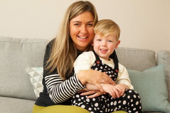 Stacie Yeats and three-year-old son Remi. Pic: Paul Reid.