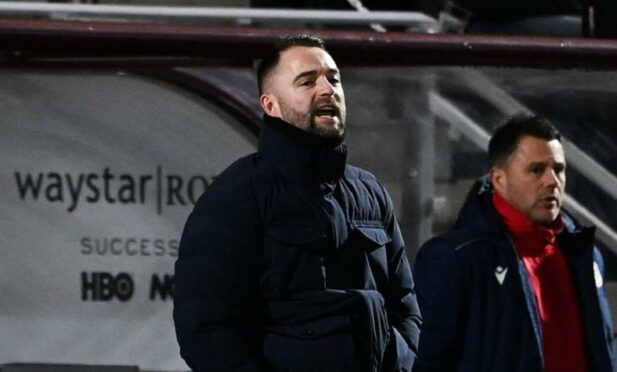 Former Dundee boss James McPake at Tynecastle.