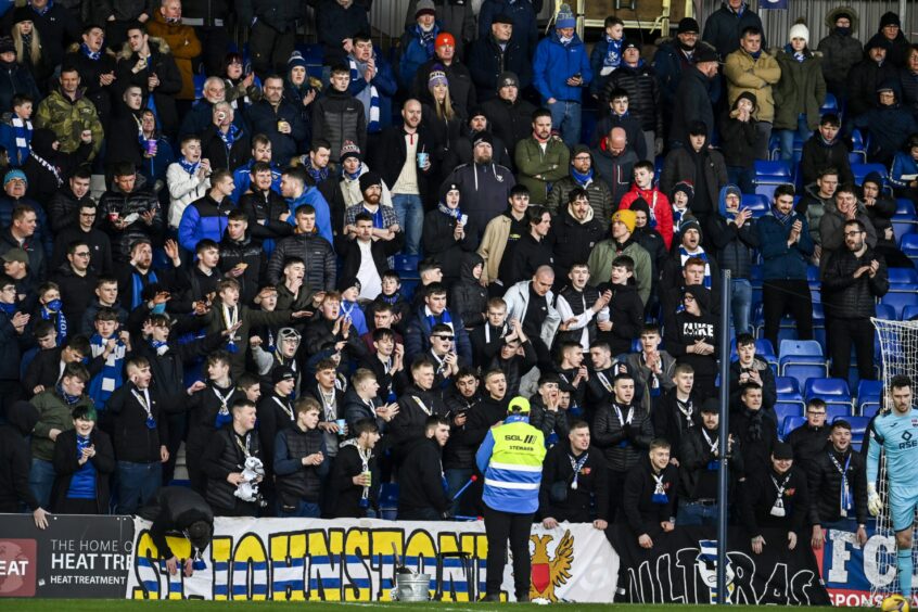 St Johnstone fans in Dingwall made themselves heard.