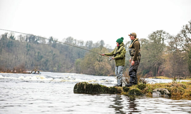 Fishing on the Tay near Stanley in Perthshire. Picture: Patrick Tillard/Yuri Janssen.