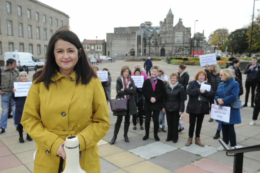 Marie Penman led a protest against the opening of a strip club in Kirkcaldy.