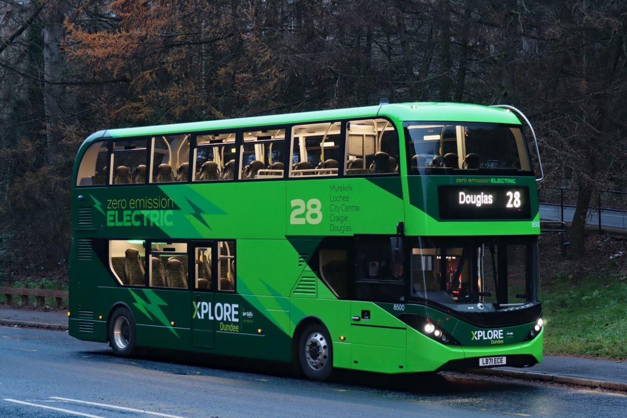 Dundee electric emerald bus