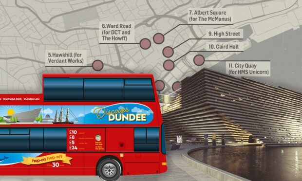 The new open-top bus route will take in V&A Dundee and other city sites.