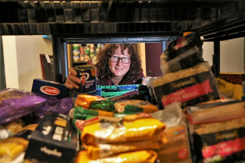 Committee member Kate Badcock at the Kirriemuir Food Hub