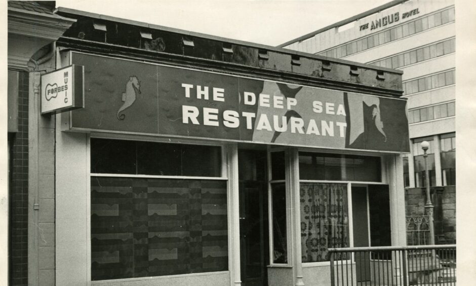 The exterior of The Deep Sea Restaurant in 1967, Dundee.