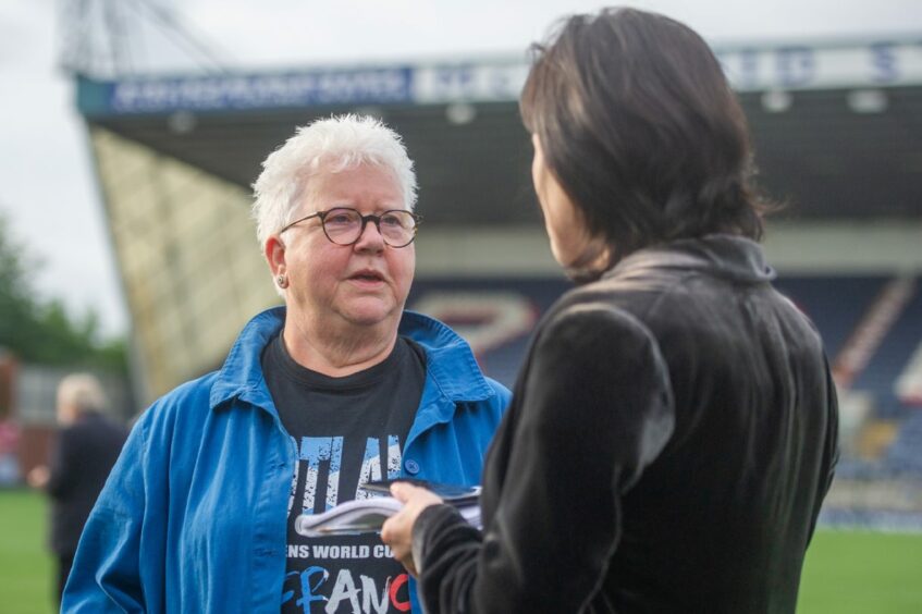 Val McDermid at Stark's Park.