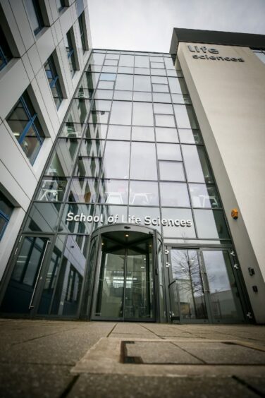 exterior of Dundee University's School of Life Sciences building.