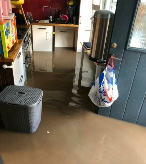 Flooding in a Freuchie home. 