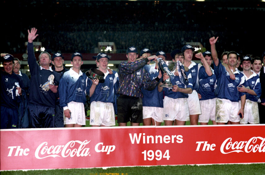 Raith Rovers' Coca Cola Cup heroes of 1994 celebrate legendary final win over Celtic.