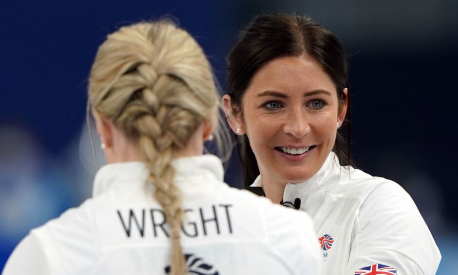 All smiles - Eve Muirhead and her team are into the medal play-offs.