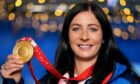 Eve Muirhead with her Olympic gold medal. Image: PA.