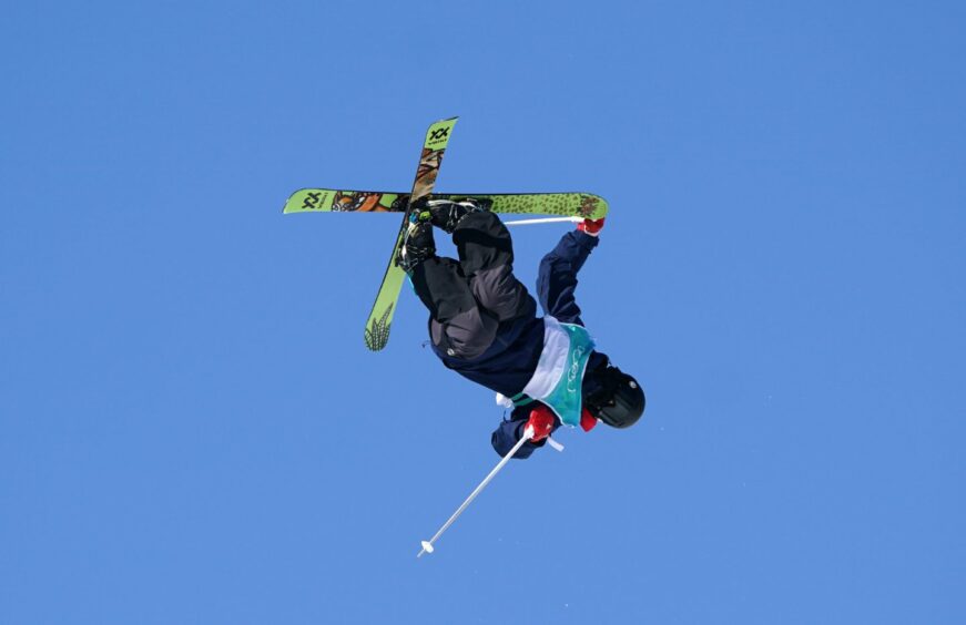 Kirsty Muir during the Women's Freeski Big Air Final on day four of the Beijing 2022 Winter Olympic Games at the Big Air Shougang in China. 