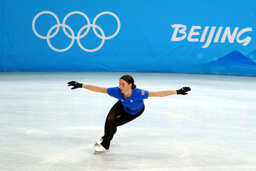 Natasha McKay training before her routine in Beijing.