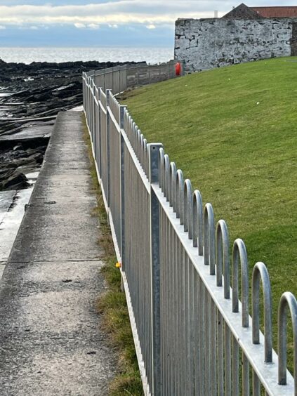 The Cellardyke tidal pool renovation means swimmers will no longer have to negotiate this ledge.