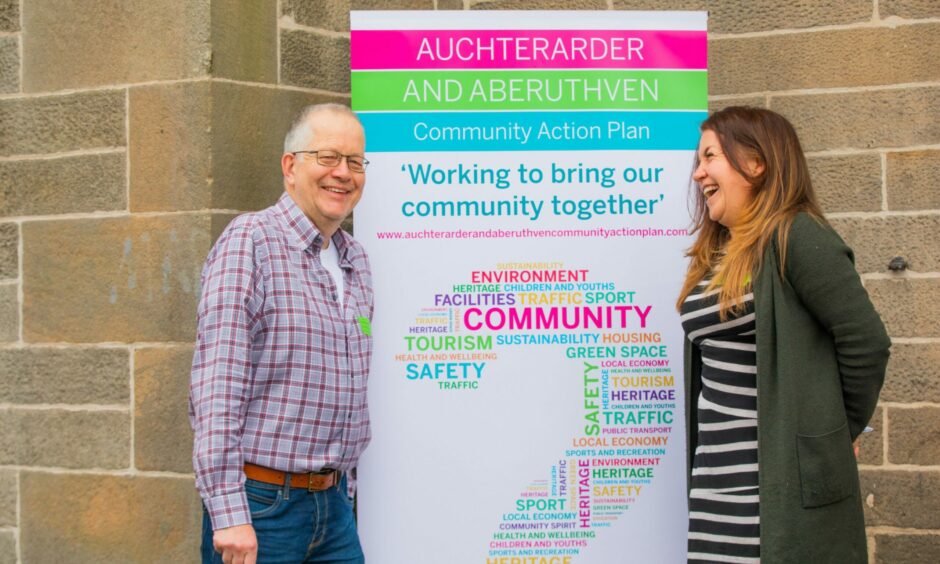 Auchterarder and Aberuthven Community Action Plan members Andrew Warrington and Ang Laurie. 