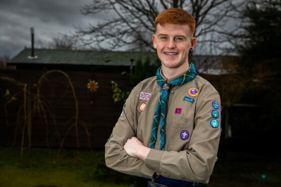 Kirriemuir Explorer Scout Finlay Crawford. Pic: Steve Brown/DCT Media.