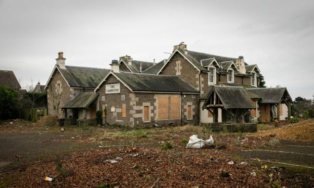 Cambustay boarded up