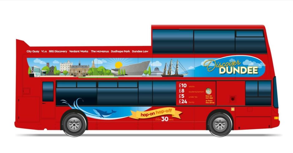 How the new Xplore Dundee open top tour bus will look.