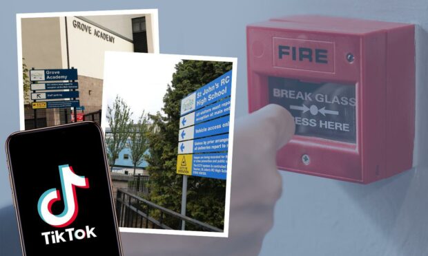 Pupils are said to be setting off fire alarms and sharing the results on Tiktok.