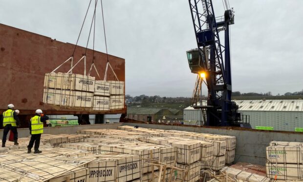 Unloading the Ha Long Bay at Port of Dundee.