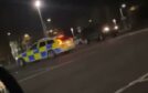 car does doughnuts around police in Fife