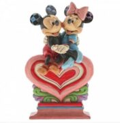 Mickey and Minnie Mouse love heart ornament