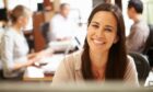 Woman smiling at legal secretary job, Dundee.