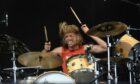 Taylor Hawkins blasting the kit on stage at T in the Park in 2011.
