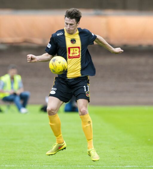 Michael McKenna in action for Berwick Rangers at the beginning of the 2015/16 season.