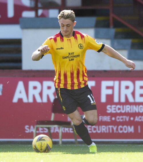 Blair Lyons in action for Partick in a pre-season friendly in 2020
