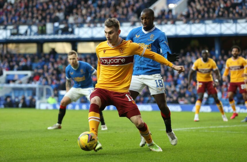 Liam Shaw came off the bench against Rangers.