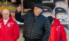 Dick Campbell on the touchline as Arbroath beat Dunfermline at Gayfield