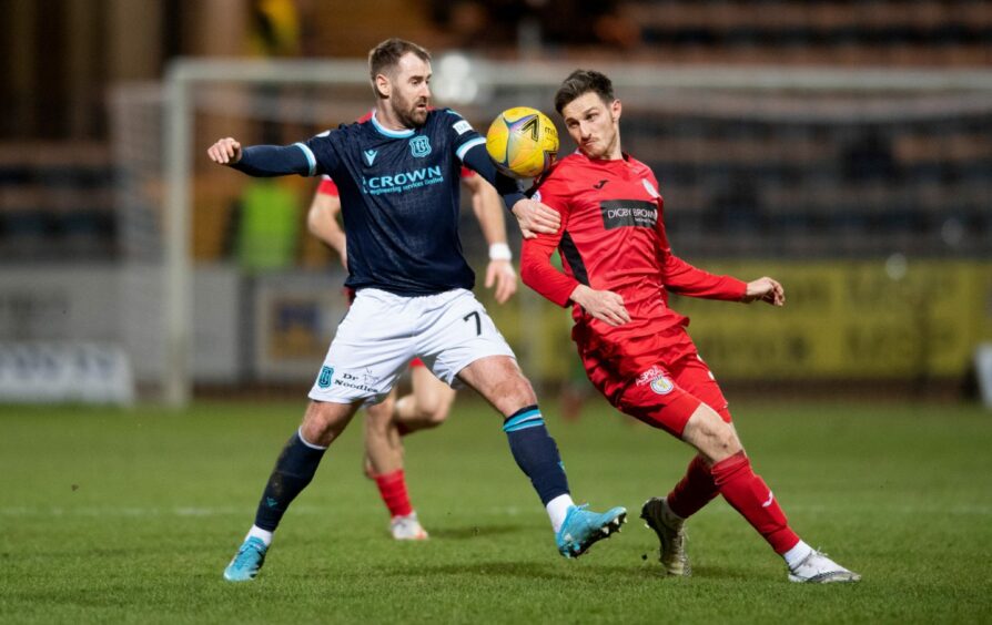 Niall McGinn had Dundee's only shot on target late on.