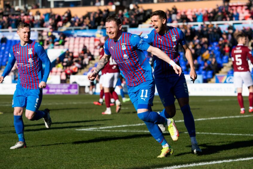 Arbroath crashed to a 3-0 defeat in Inverness in March.