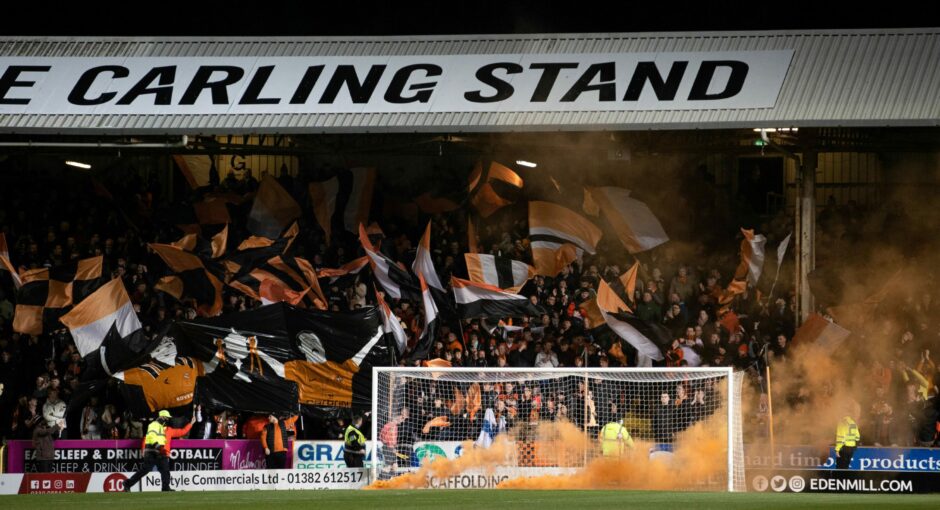 Dundee United have urged supporters not to bring pyrotechnics into Tannadice.