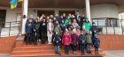 Steven (back left) with the first 29 orphans he helped rescue in Lviv in 2022.