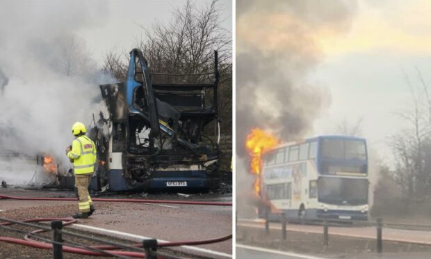 A meeting held the week before the bus fire on the A90 raised no concerns or reliability issues, an investigation is underway into what happened