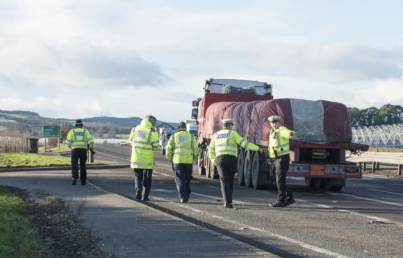 Police at the scene of the tragic accident on January 16, 2019