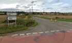 The crash blocked the B939 route at Strathkinness. Image: Google.