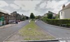 Biker Robertson was caught on Denend Crescent, Kirkcaldy, Fife . A GV of the street.