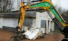 Demolition work is due to begin on the vandalised former tennis pavilion in Broughty Ferry.