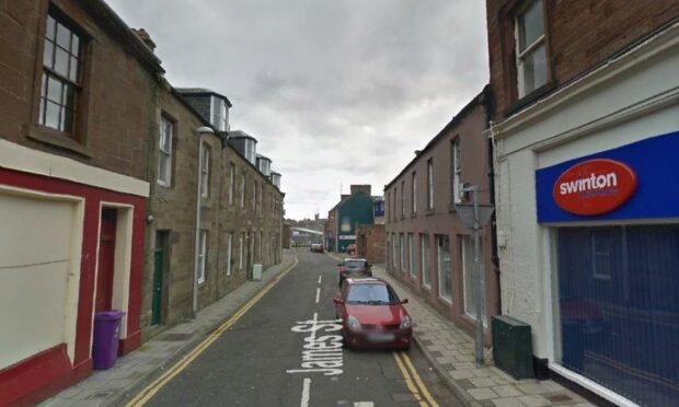 The assault happened on James Street, Arbroath, near the junction with High Street