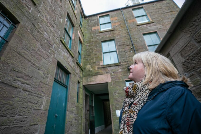 Jill Scott at Queen's Close homeless unit in Montrose.