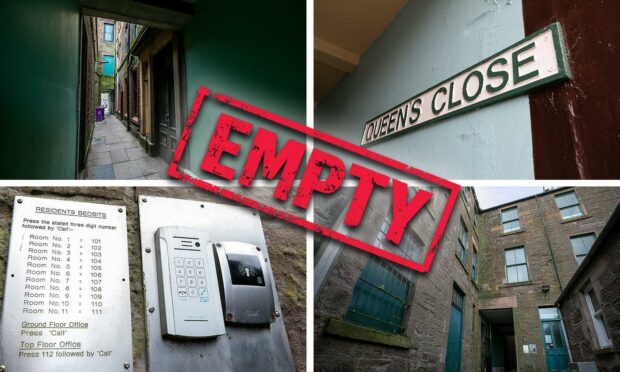 Queen's Close homeless unit in Montrose remains on the market. Pic: Kim Cessford/DC Thomson