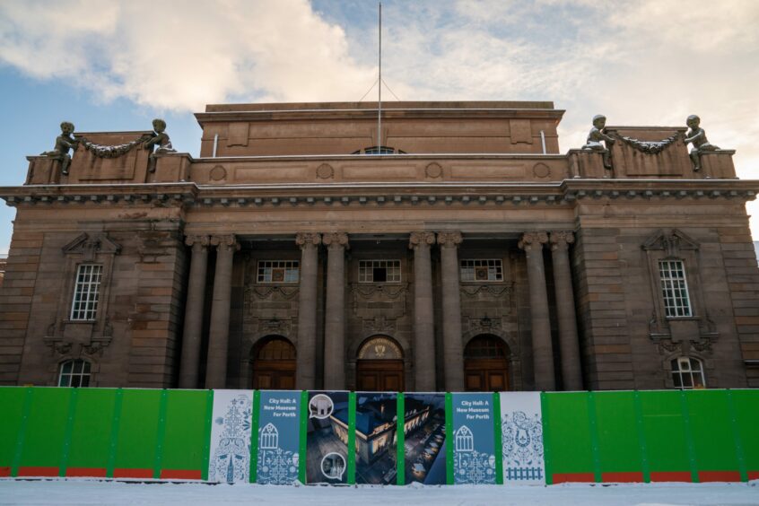 Works on Perth City Hall are underway