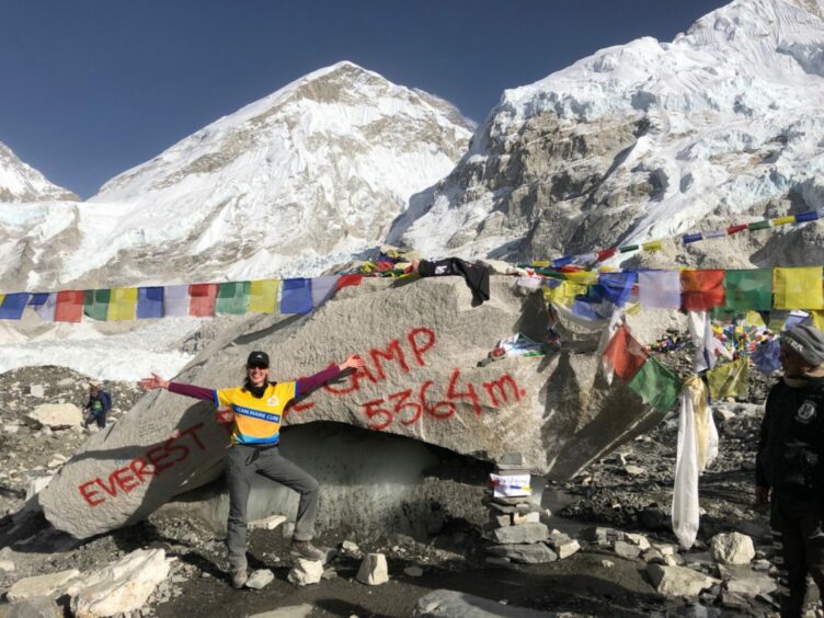 Petra has also led an expedition to the Everest base camp to raise money for the charity.